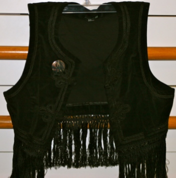 Photo: Hayley Lynch Fringe Vest from Red White and Blue Thrift Store